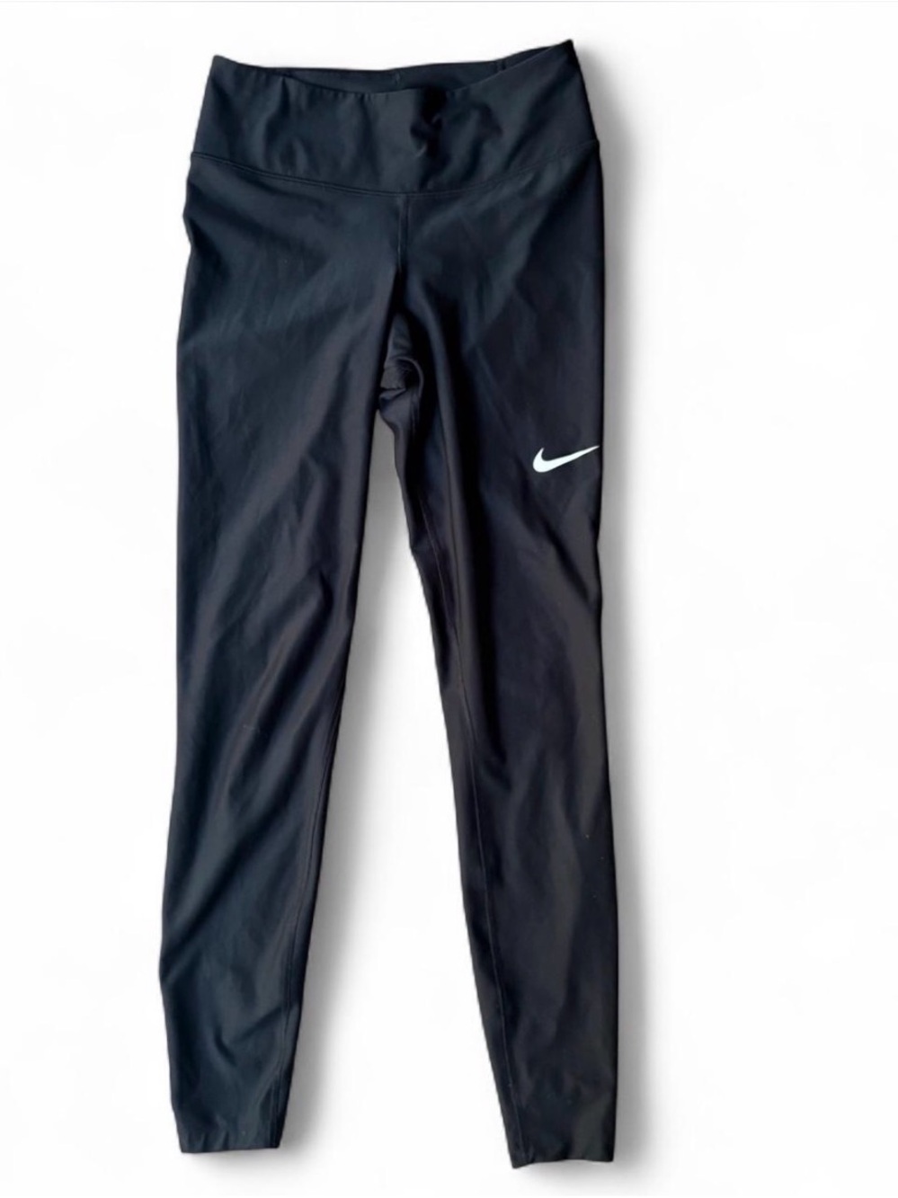 Nike Dri-FIT Black Mid-Rise Swoosh Running Leggings - Size XS (27" Inseam)